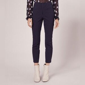 rag & bone Simone Pinestripe Pant in Navy